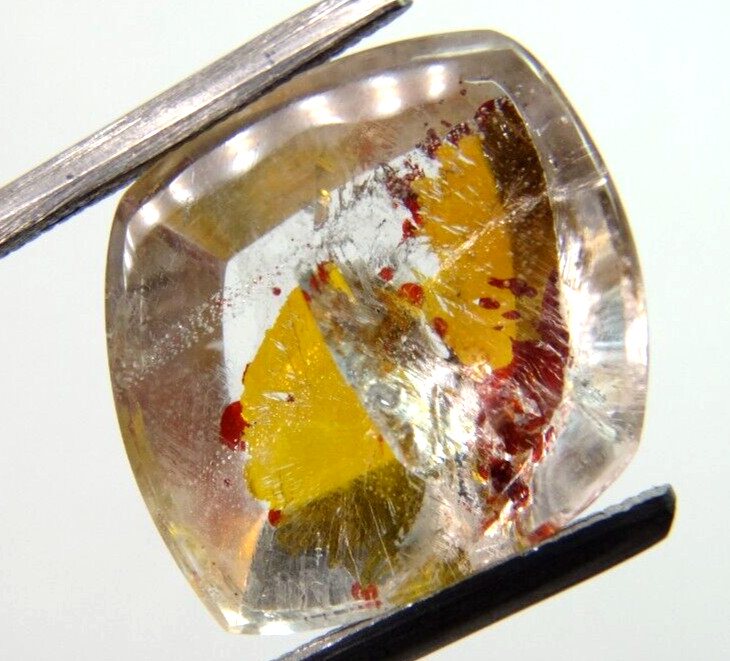 A-3 Ironite Quartz 21.25ct 20x23x8mm free form limonite Hematoide fire quartz