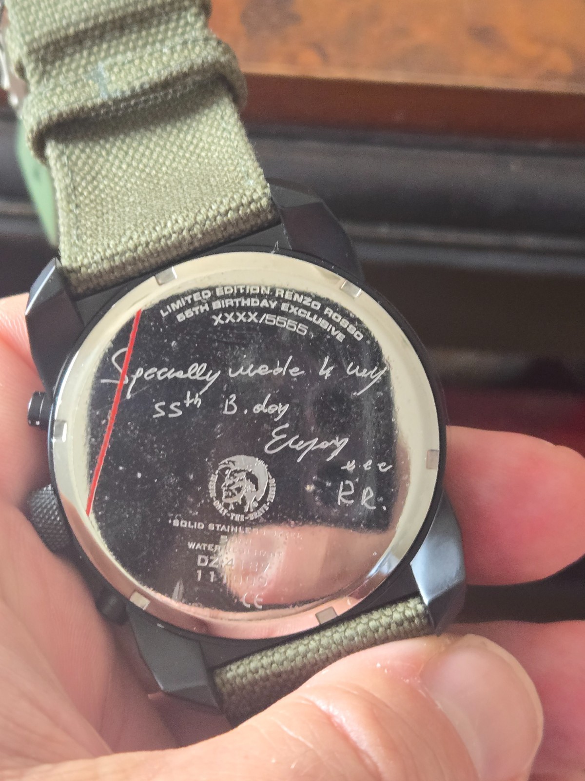 DIESEL LIMITED EDITION RENZO ROSSO 55 TH Birthday Exclusive quartz watch.
