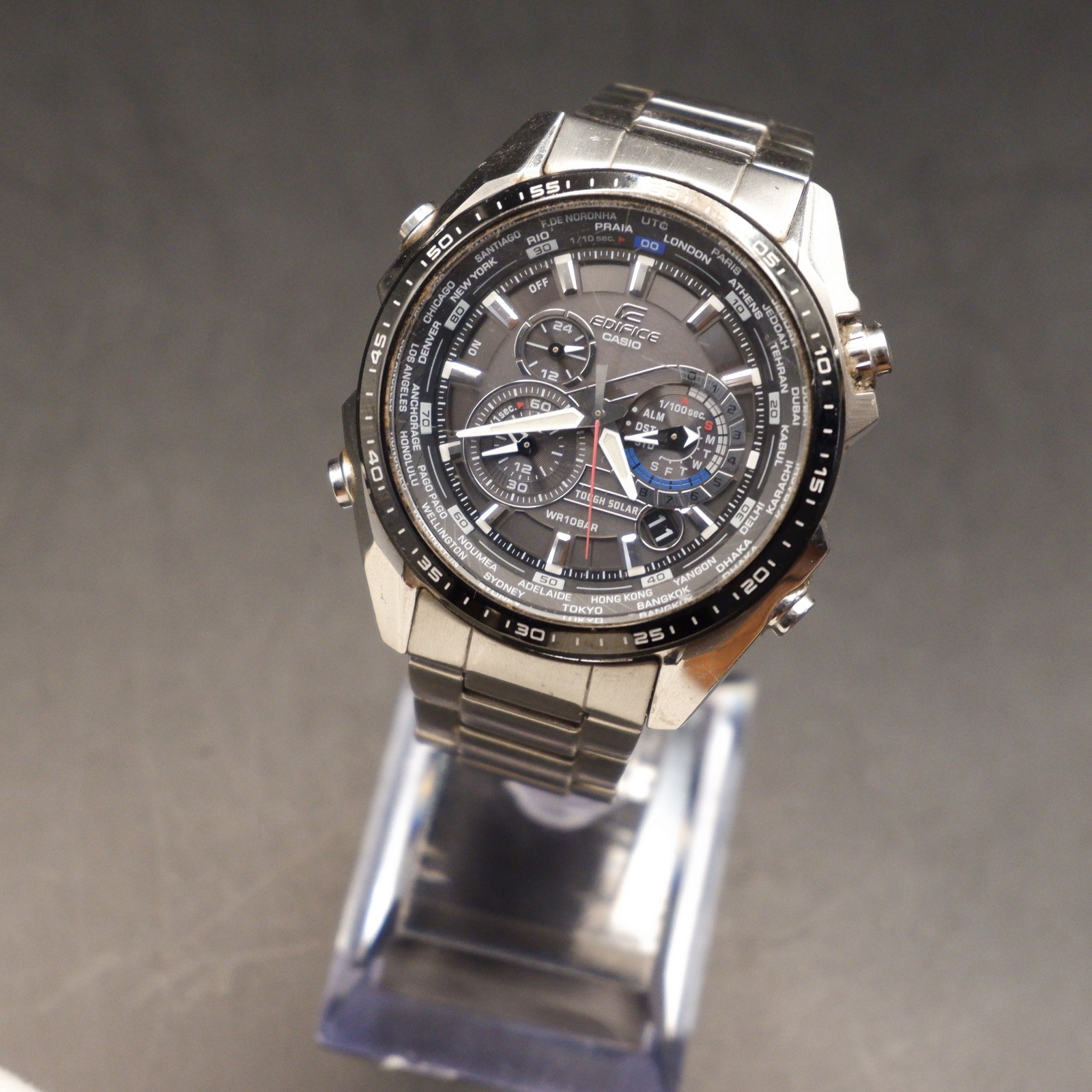 Casio Tough Solar Chronograph Watch Ref EQS-500 Short Bracelet!