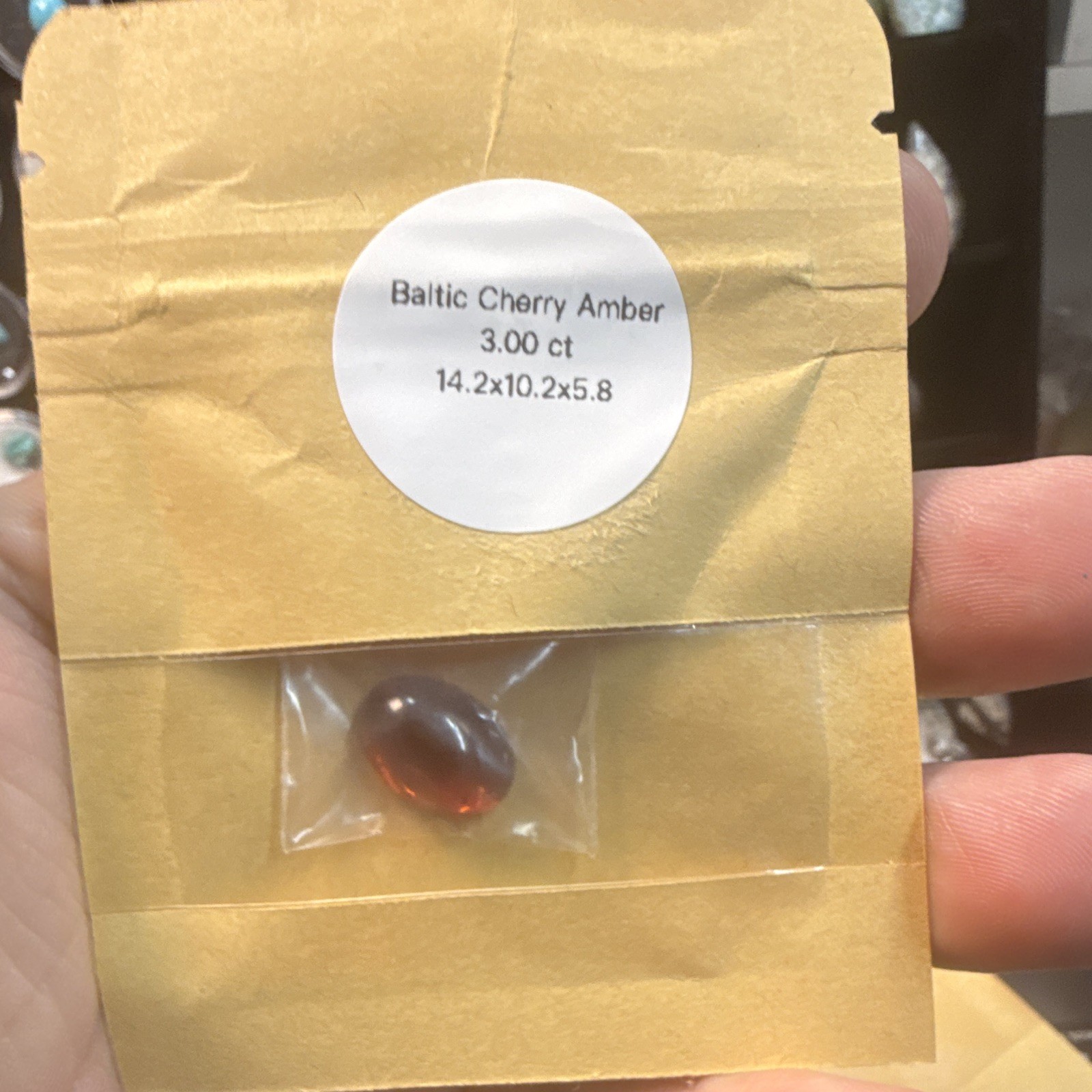 Baltic Cherry Baltic Amber Loose Gemstone 3.00 ct 14.2mm x 10.2mm x 5.8mm