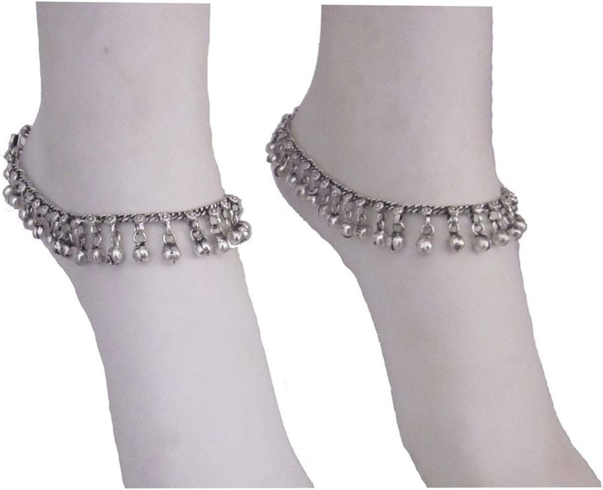 Foot Jewelry Set: Handcrafted Silver Anklet with Dainty Bells for Every Occasion