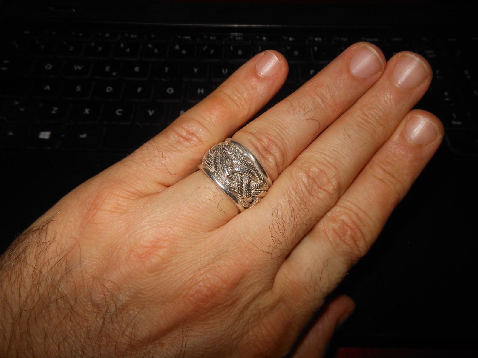 Braid Ring – Solid 925 Sterling Silver – Unisex Men Women