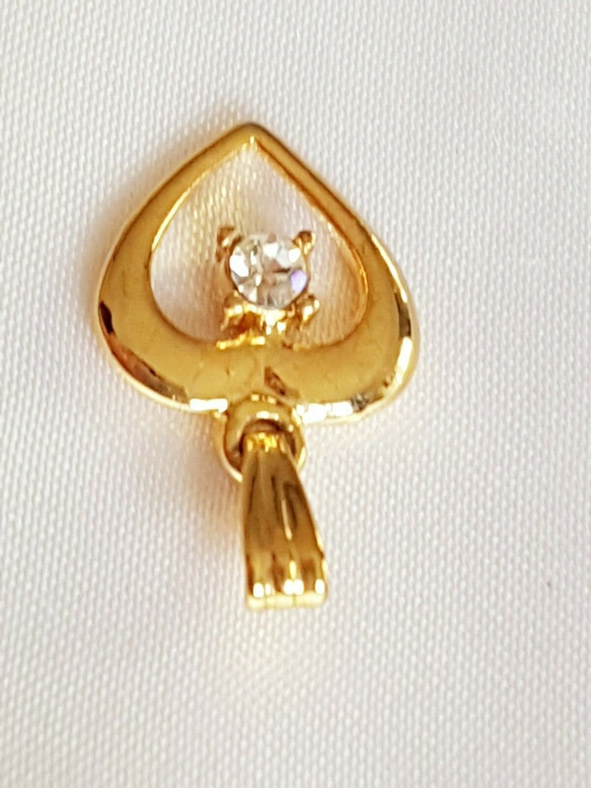 Pendant ~ Heart ~ Sparkling Diamante ~ Gold Plated