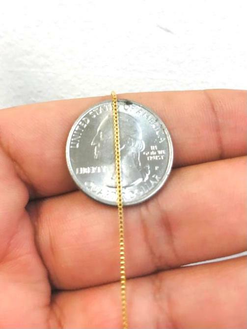CADENA BOX LINK PARA HOMBRE O MUJERES EN ORO LAMINADO 18K, NUEVA CADENA BOX 20″.