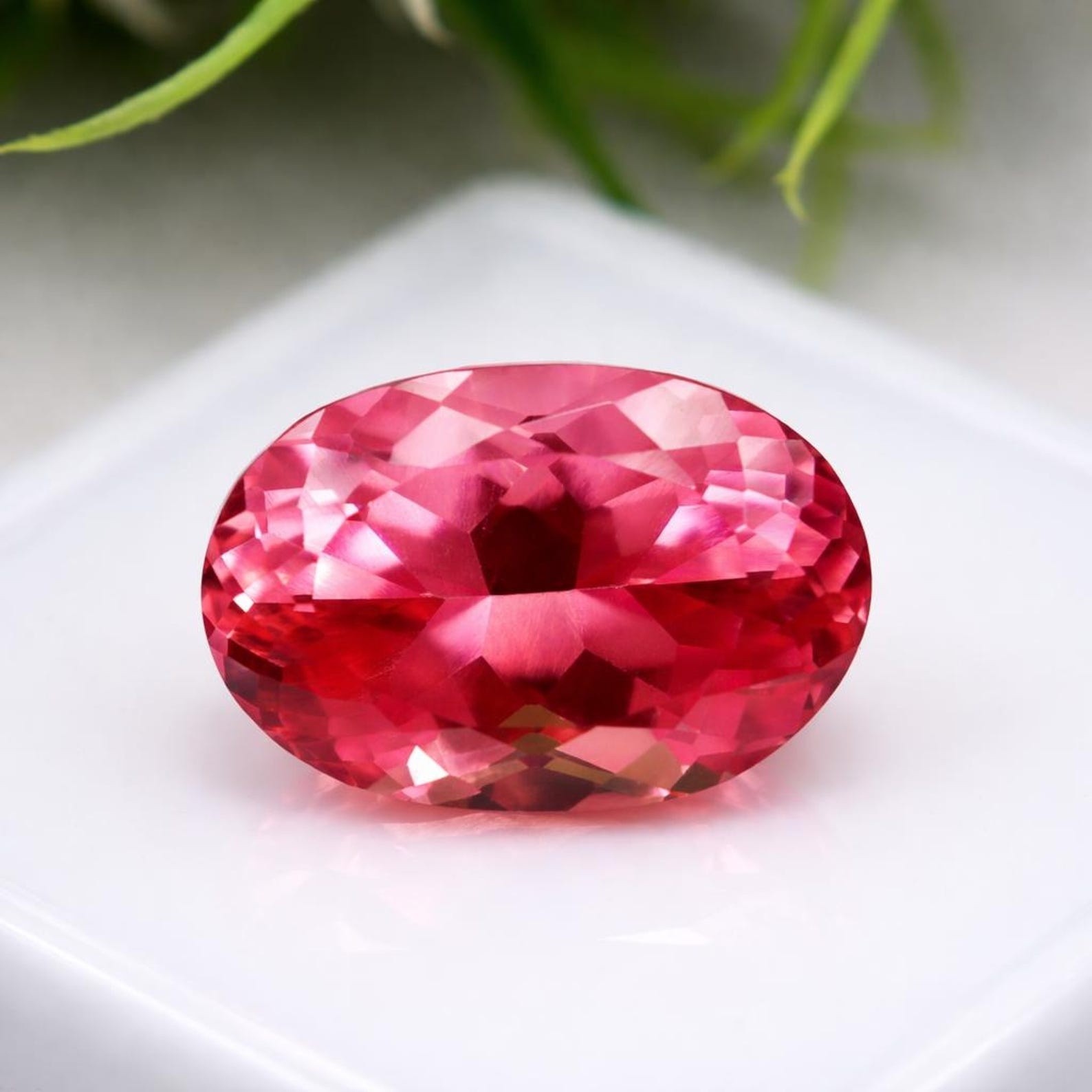 Natural Flawless Ceylon Padparadscha Sapphire Oval Cut Loose Gemstone 10 Ct
