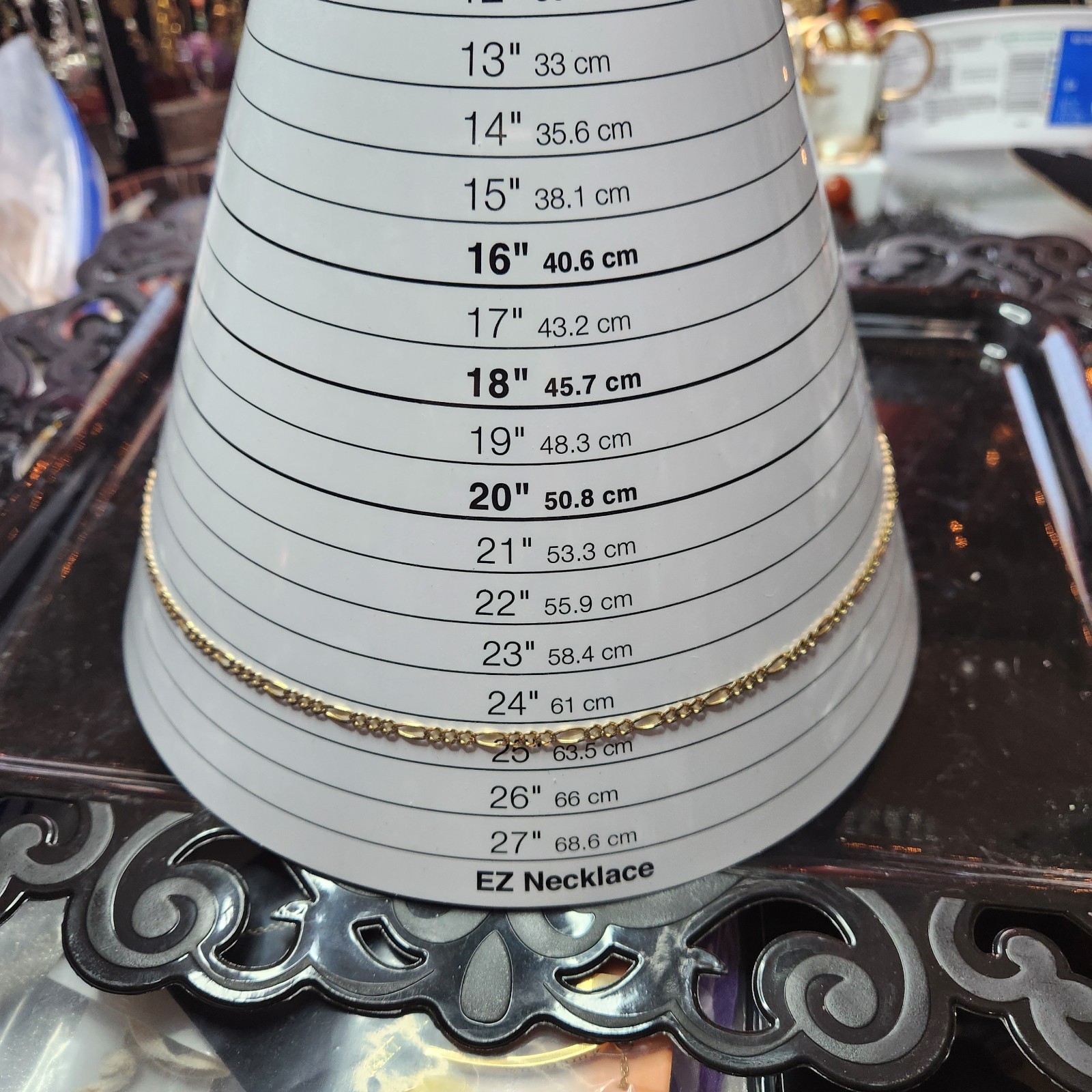 Vintage UnoAErre 10K Gold Diamond-Cut Figaro – 24″ Italink 7.41g – Italy 1 AR