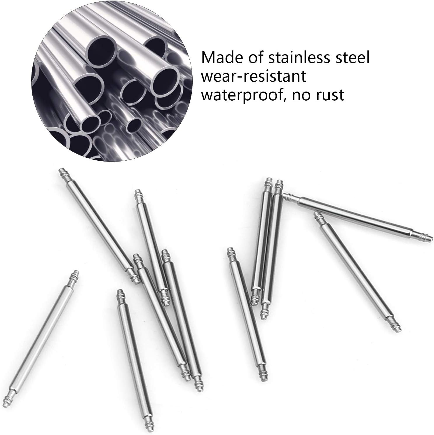 Versatile Watch Pin Replacement Kit with Tools – 316 Stainless Steel, 18-24mm
