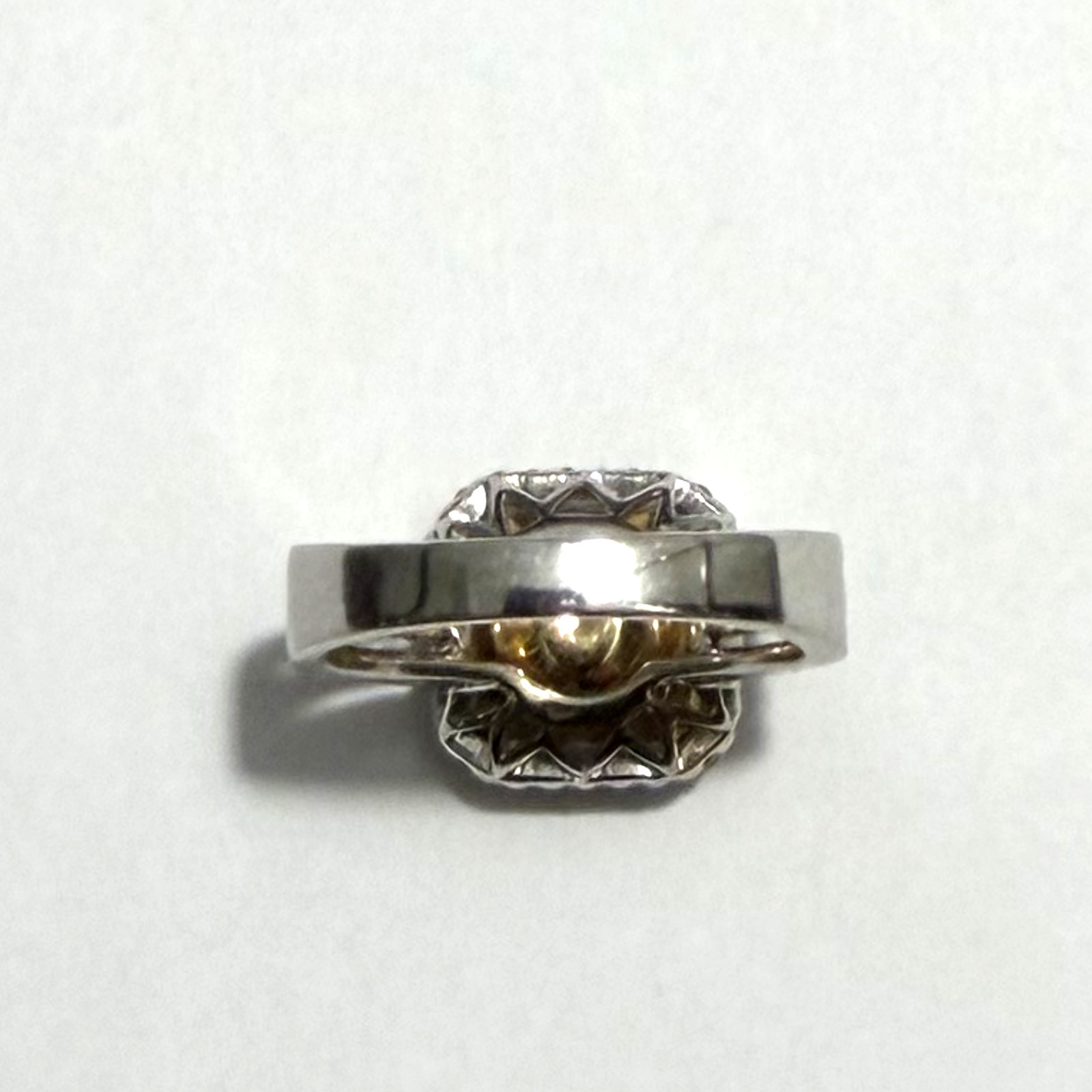18K White Gold Green Tourmaline Diamond Ring 3.93ct Tourmaline 0.57ctw Diamonds