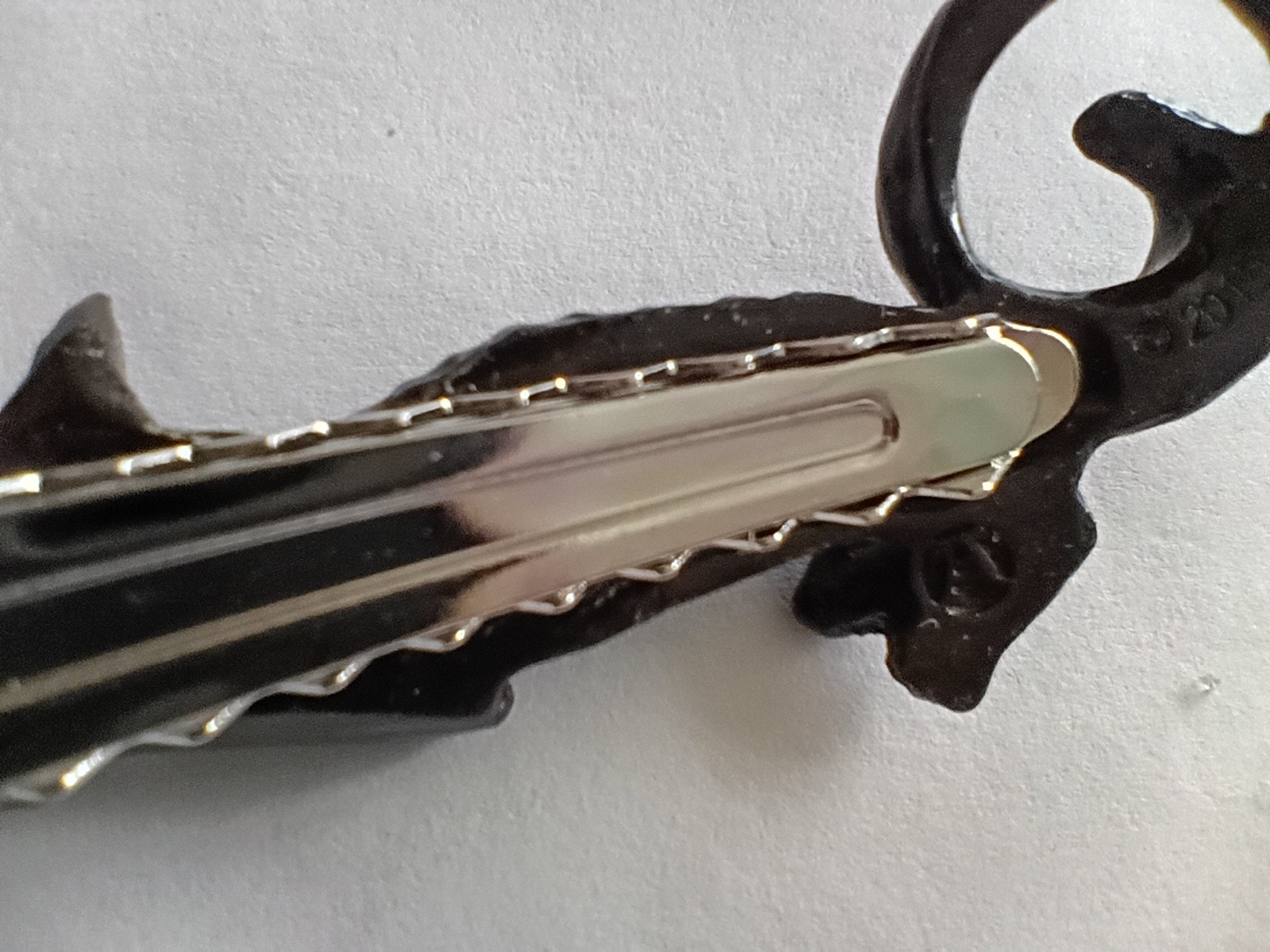 Alchemy Gothic England Black Cat Sith Hair Slide Barrette reg $24