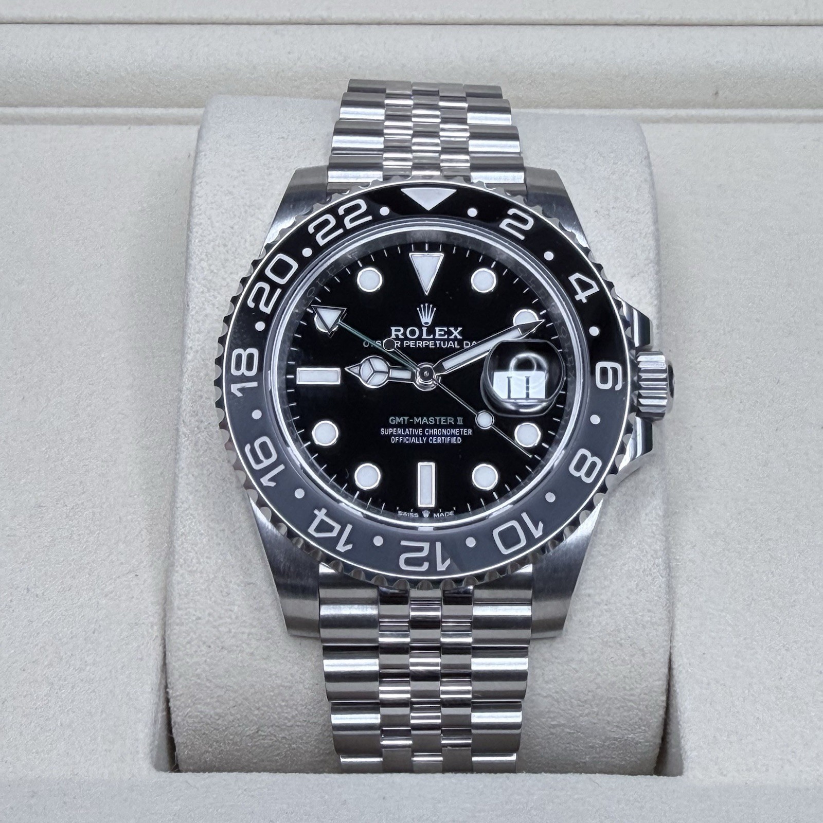 Rolex GMT-Master II Bruce Wayne Jubilee Full Set 2025 – 126710GRNR