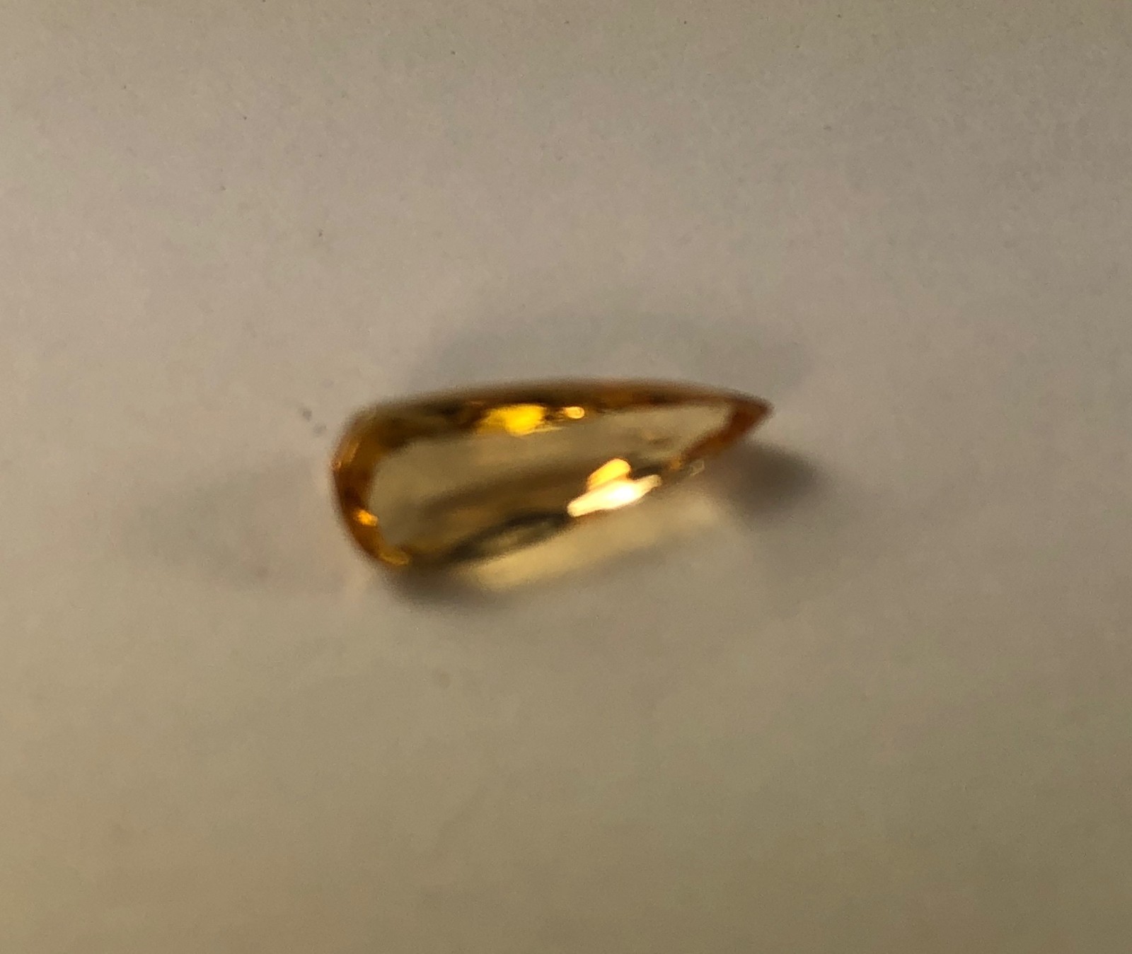 Imperial Topaz 1.64 Ct Clarity IF Pear Cut Natural Golden Brazil I067