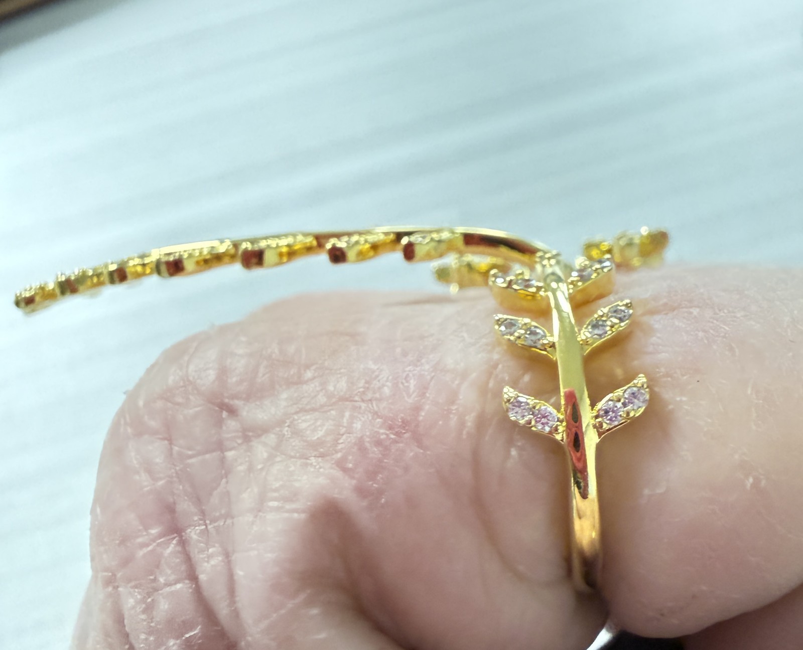 BAUBLEBAR: “PEACEMAKER” DOUBLE RING Gold Tone, Ceasar Fern Roman 7, Adjustable