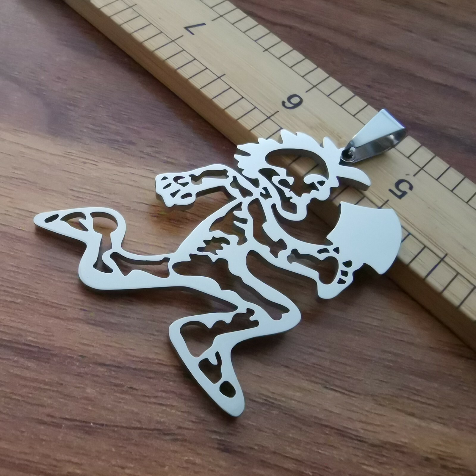 Insane Clown Posse TWIZTID hatchetman skeleton charm JUGGALO ICP 30″ necklace