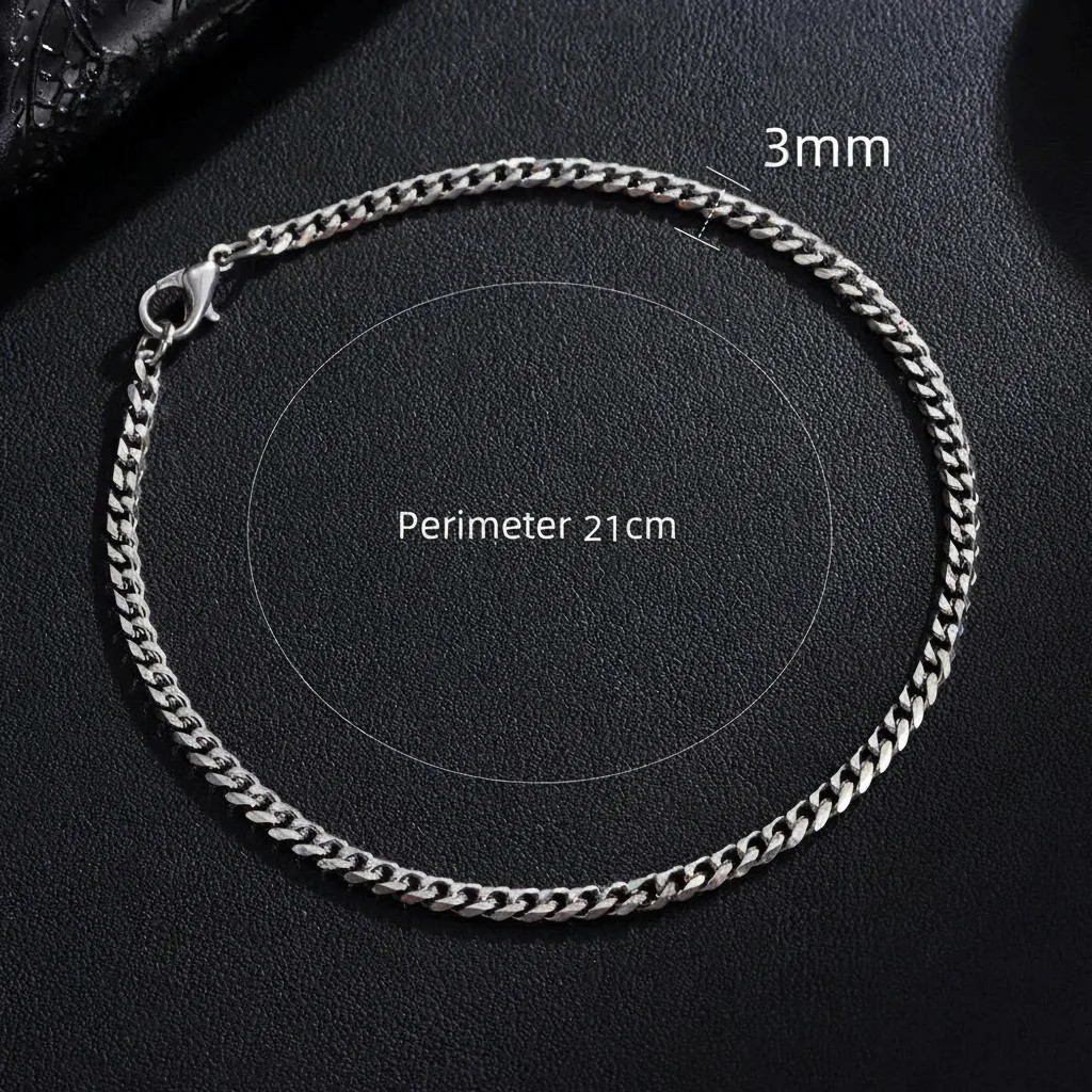 Classic Stainless Steel Punk Cuban Chain Wrap Bracelet 3/5/7/9MM