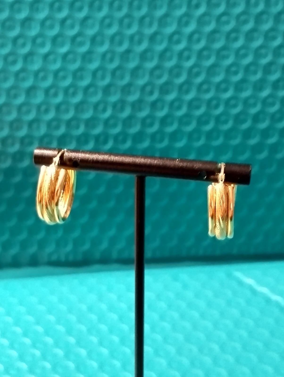 14kyellow Gold Fancy Hoops 3.2 Grams 3/4″ Long