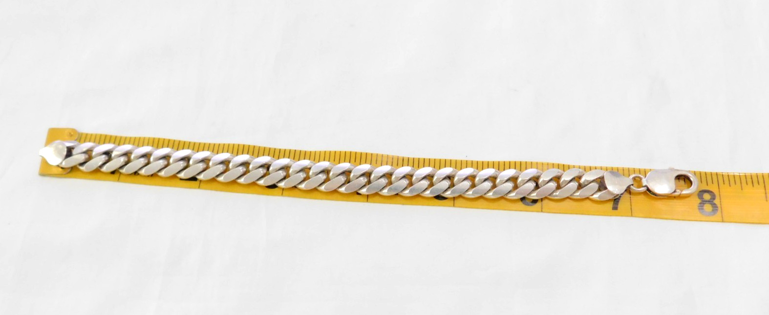 Vintage Italy 925 Sterling Silver Cuban Link Bracelet 7.75″ 36.6g Heavy Unisex
