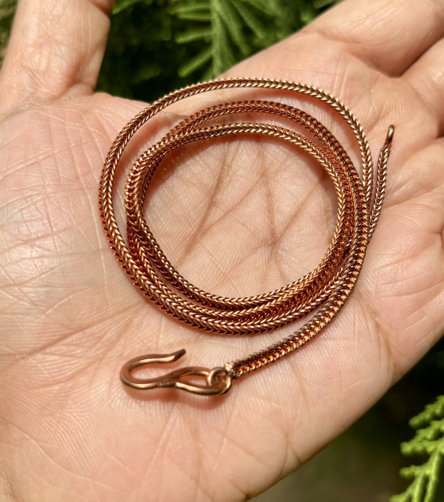 6 inch Pure Copper Wheat Chain Bracelet, Healing Copper Jewelry, Spiritual