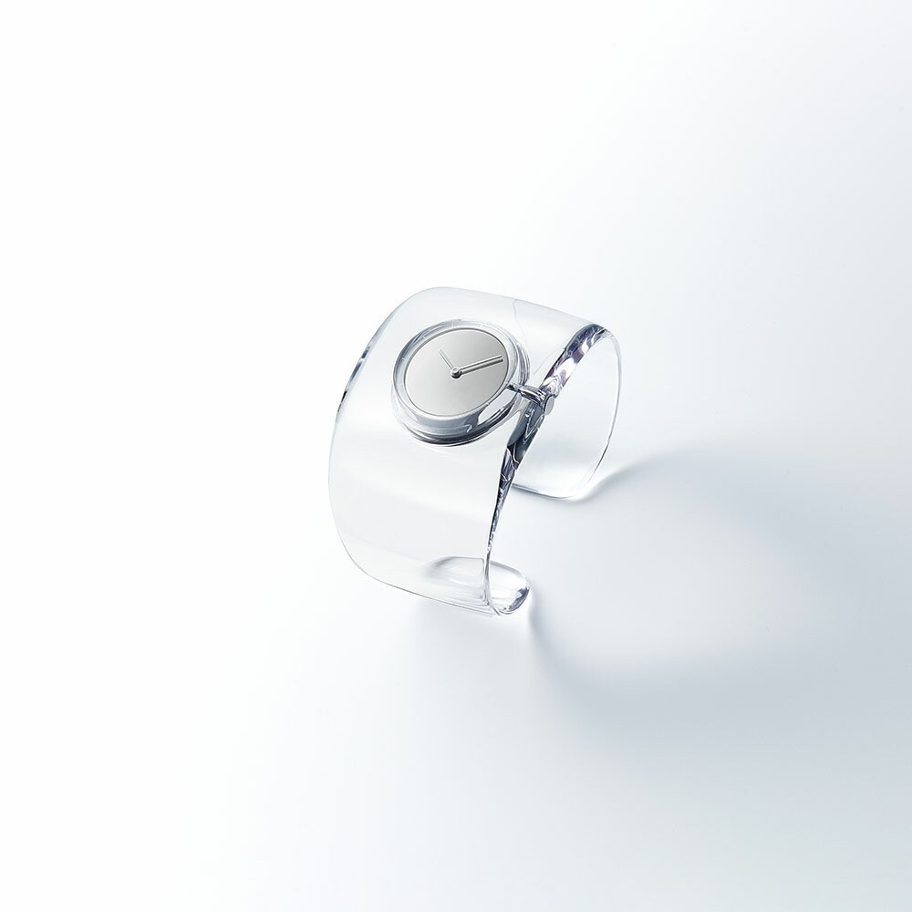 ISSEY MIYAKE NYAS001 O-Bold bangle Wrist Watch Clear Tokujin Yoshioka NEW