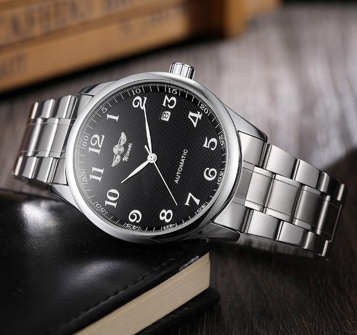 Men’s Automatic Mechanical Watch Date Stainless Steel Easy Read Watches for Men