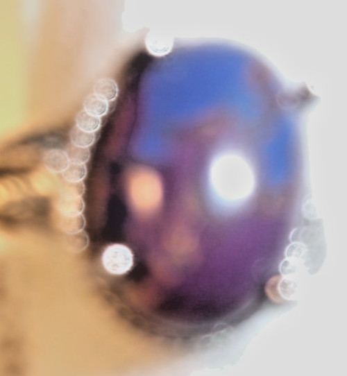 Karis Vintage Purple Mohave Turquoise STS Brassy Ring -SZ 8 NWT