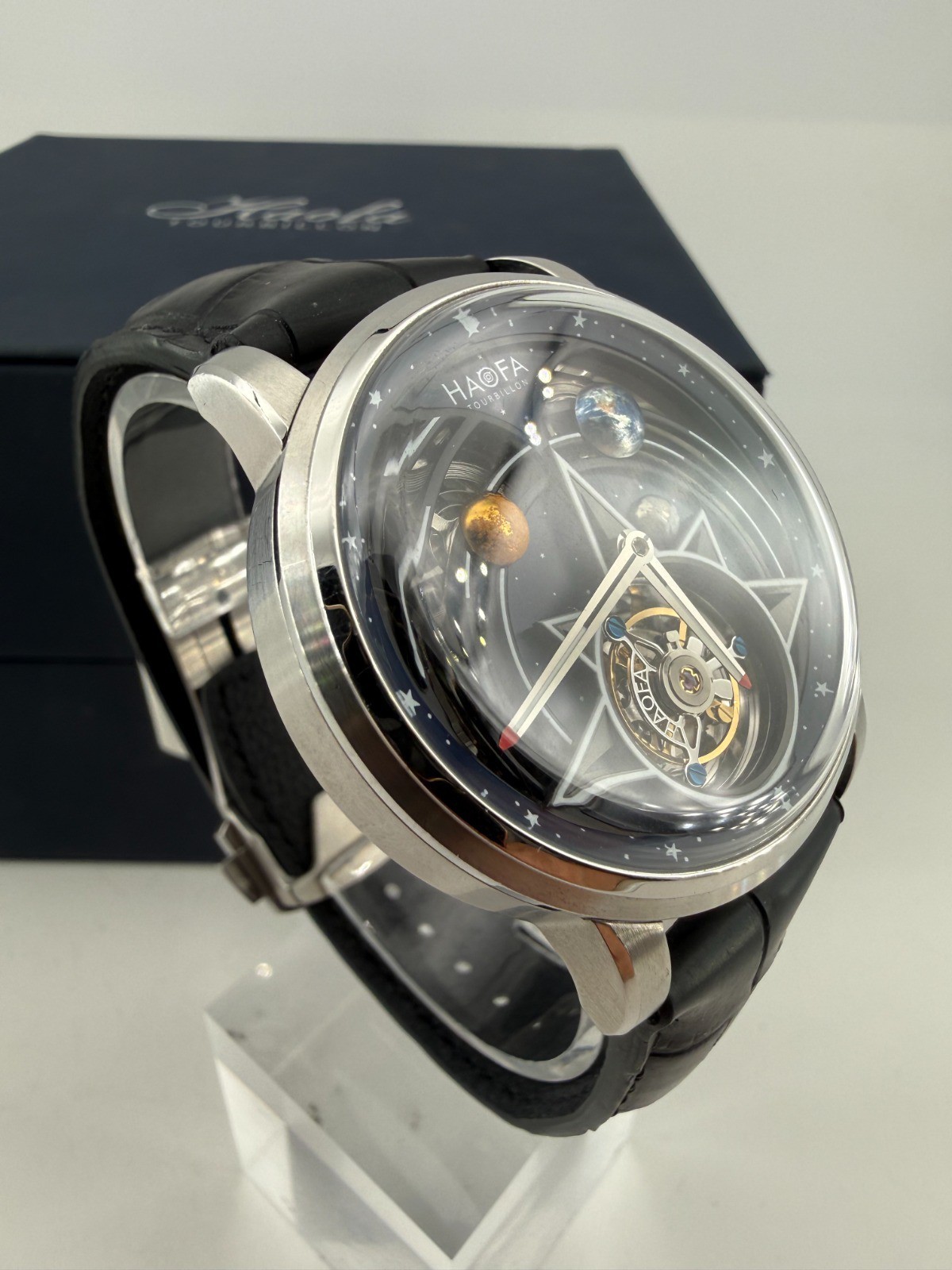 HAOFA Tourbillon 3D Galaxy Double Barrel Crystal Bezel Automatic Tou Ref. 2268