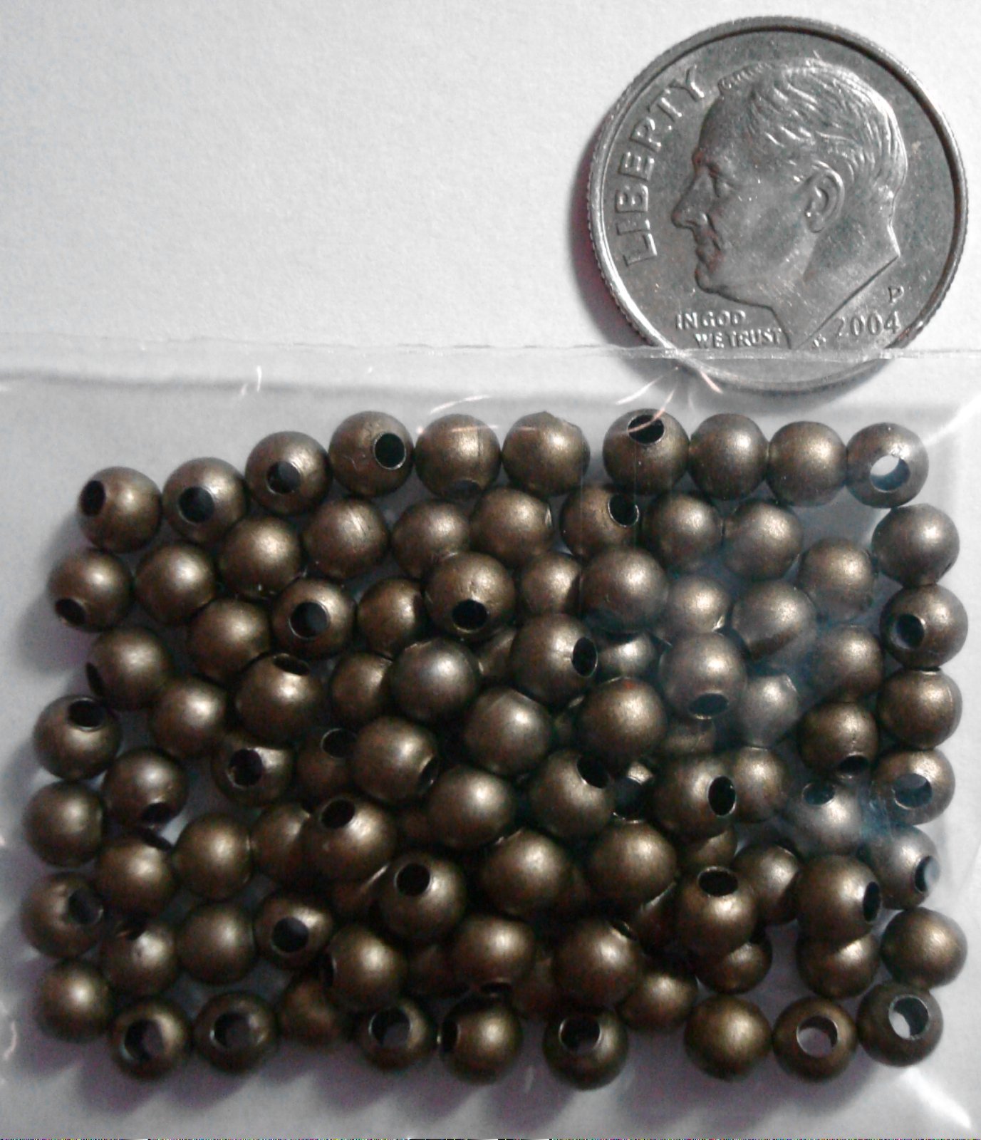 Bronze plated steel 4mm round spacer beads bronze color spacers 500 Pcs fpb038B