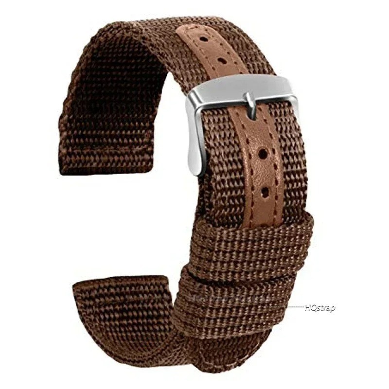 18mm 20mm 22mm 24mm Military Canvas Nylon Watch Band Strap Bracelet