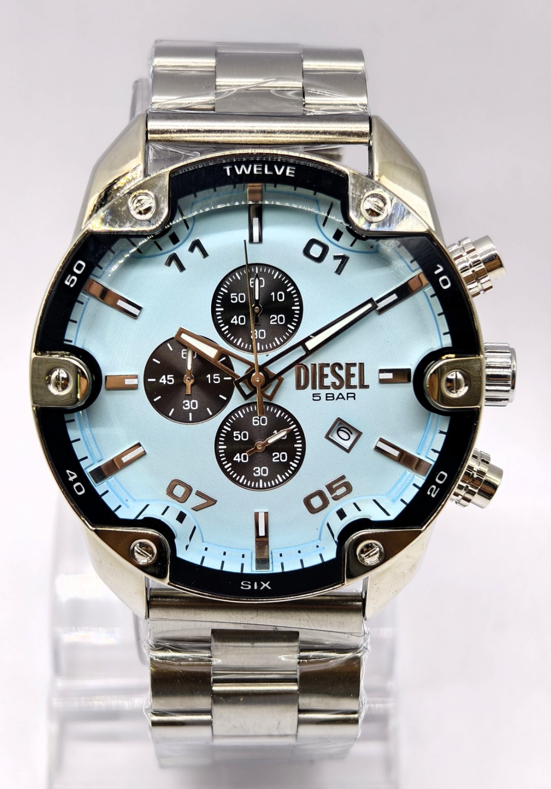 Awesome Diesel Spiker ”ONLY THE BRAVE” Chronograph Quartz Men’s Wrist Watch