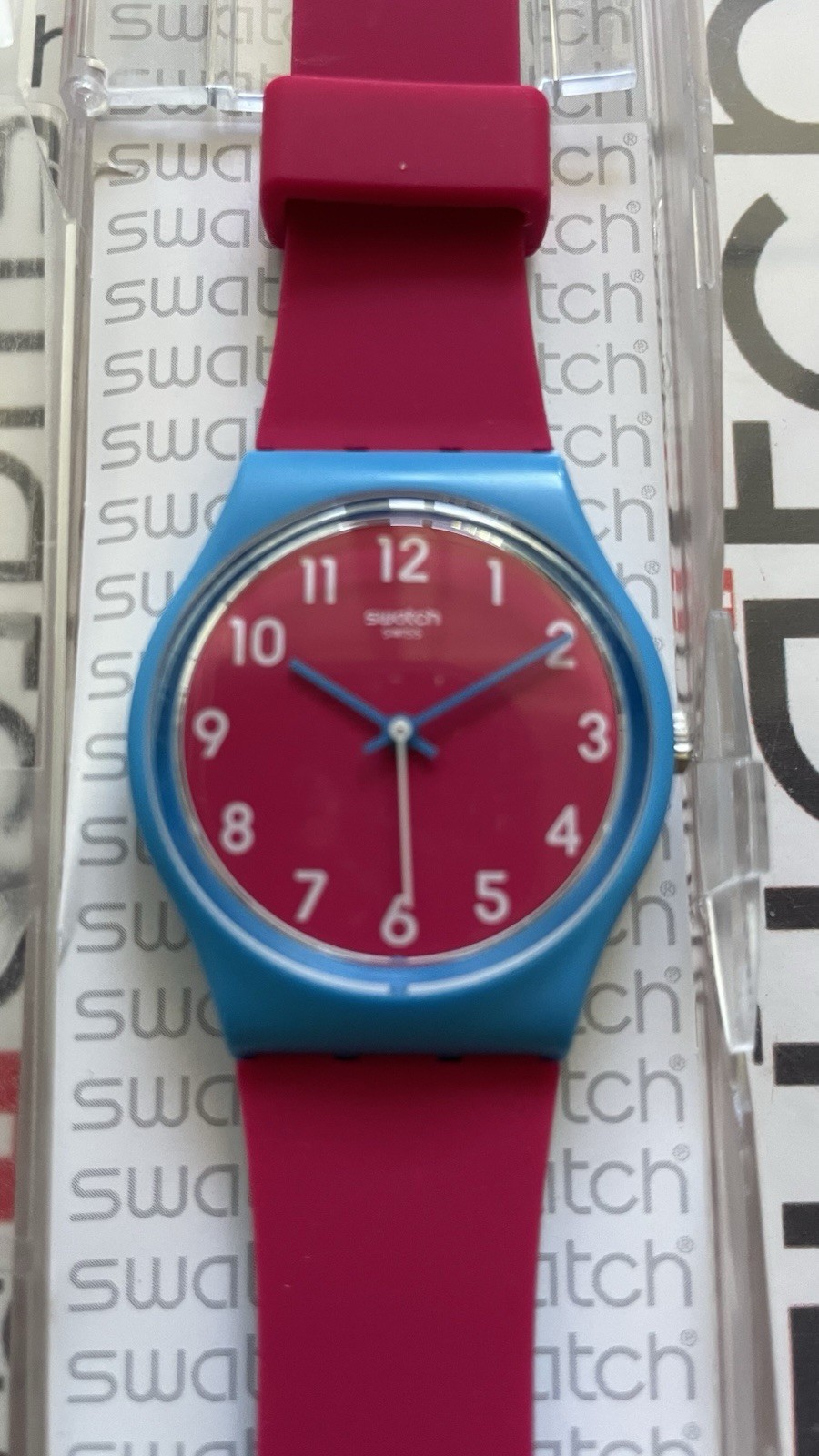 Swatch Lampone GS145 2015 Standard Gents 34mm Silicone Box Excellent Condition