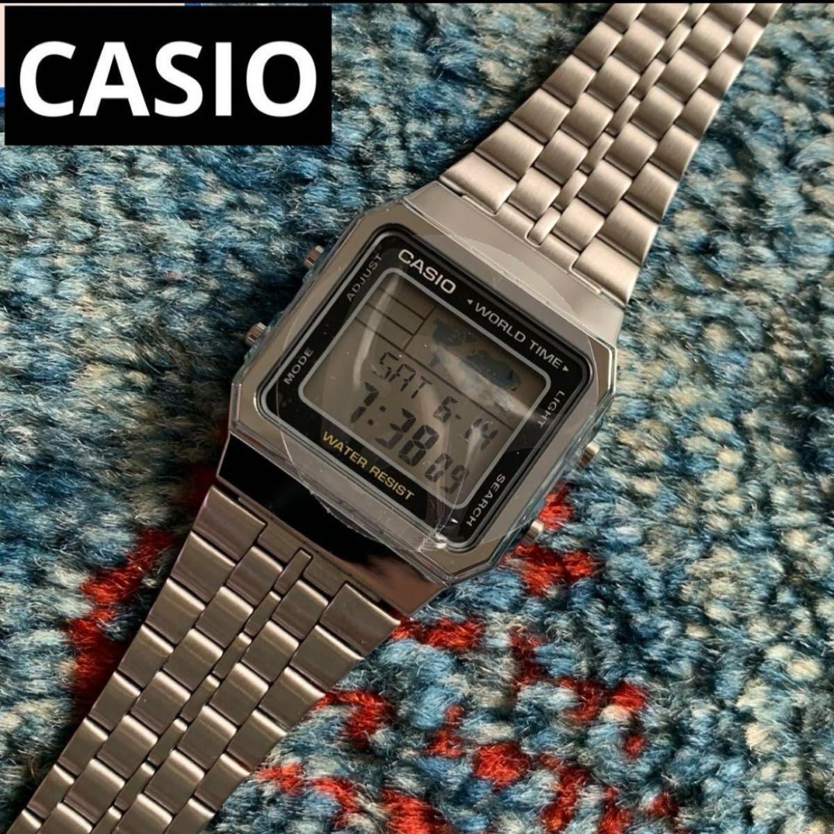 No Brand New Casio Digital Watch World Time Multi Time Function Screen with Prot