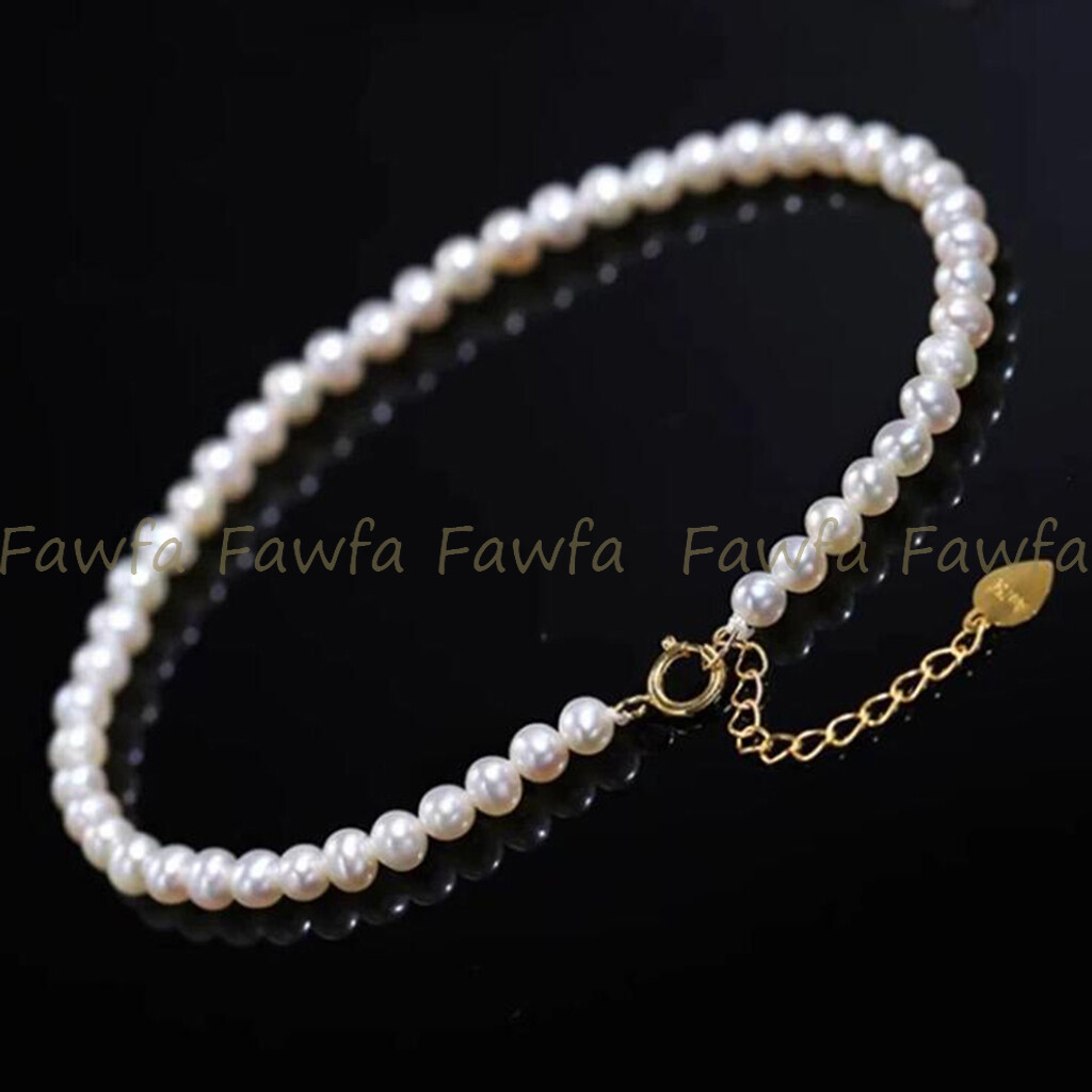 Mini Genuine 2-3mm Natural White Akoya Pearl Real Pearl Bracelet 7.5 inches