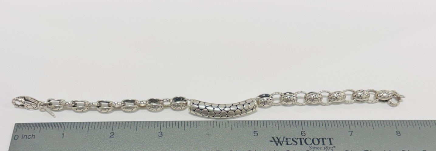 Sarda Sterling 925 Silver Pebble Accent Bracelet 8 in- .79