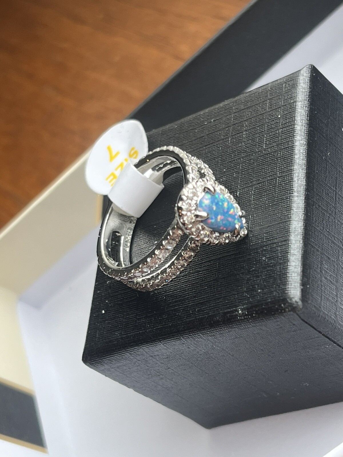 Ring Bomb Party RBP2859 Emerald Fire Opal Size 7 From the Horizon Brand New