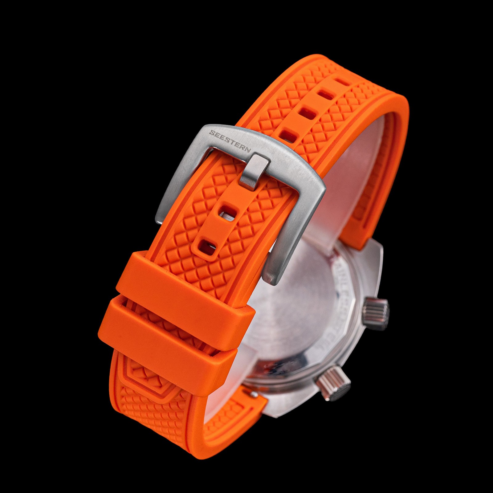 Seestern S471.01.O 38MM LUME Internal Bezel 100m DIVER’S Mens Sport Watch ORANGE