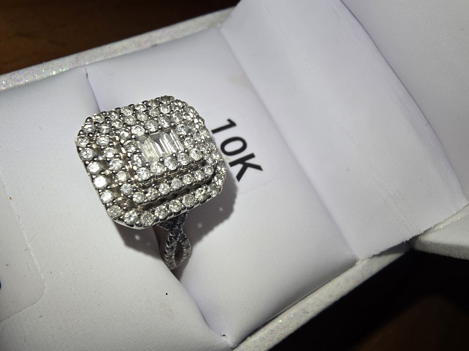 Keepsake Limited Edition 2021 3/4 CTTW Natural Diamond Ring 10K White Gold w Box