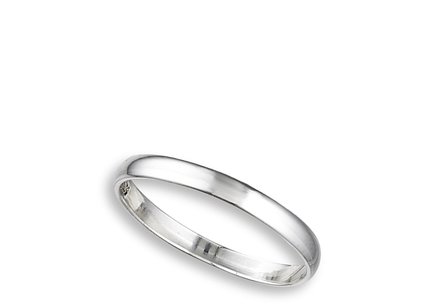 Men’s Wedding Band 2.5mm Classic Ring New .925 Sterling Silver Sizes 2.5-13