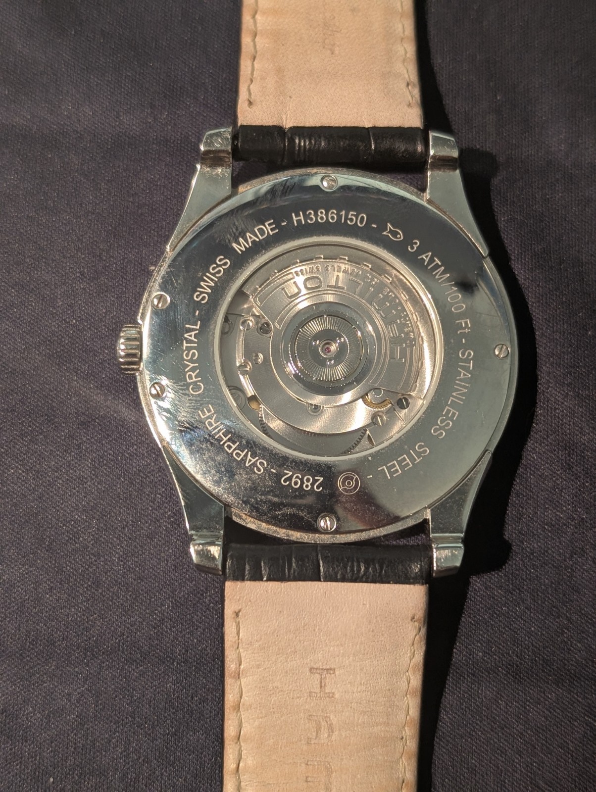 Hamilton Jazzmaster Slim Automatic Black Dial H386150 ETA 2892 – NEEDS SERVICE