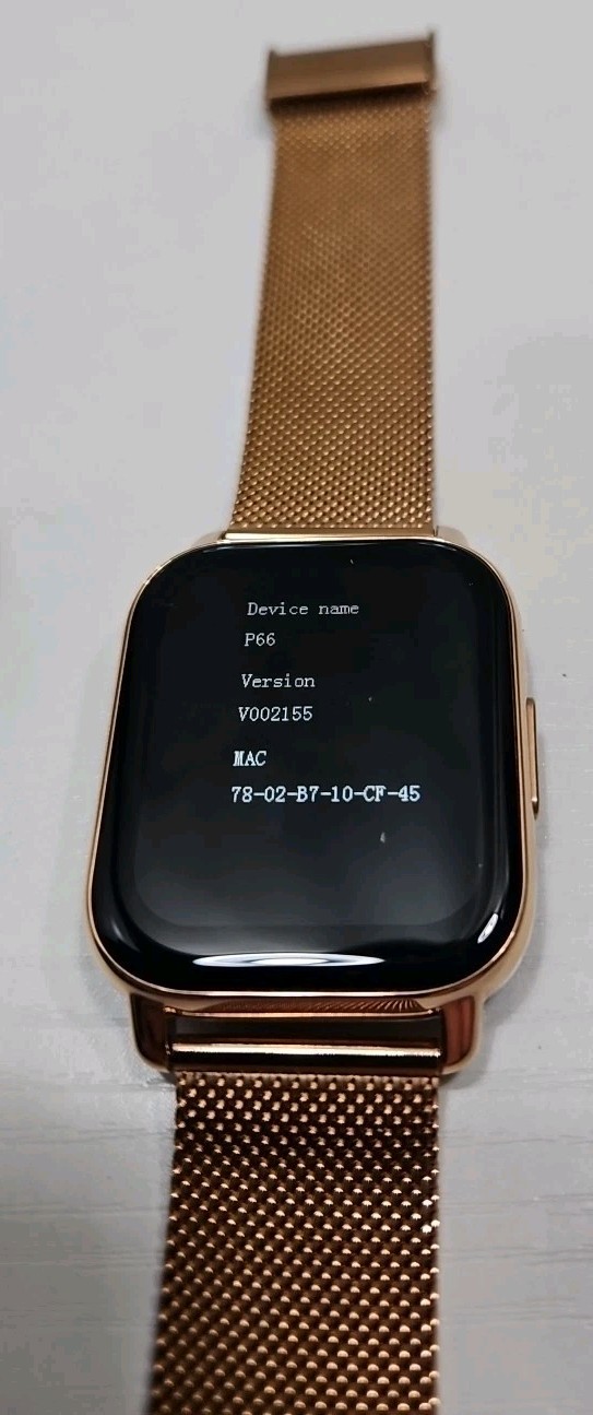 Gold Tone Smartwatch With Charging Cable – Waterproof, HR Monitor