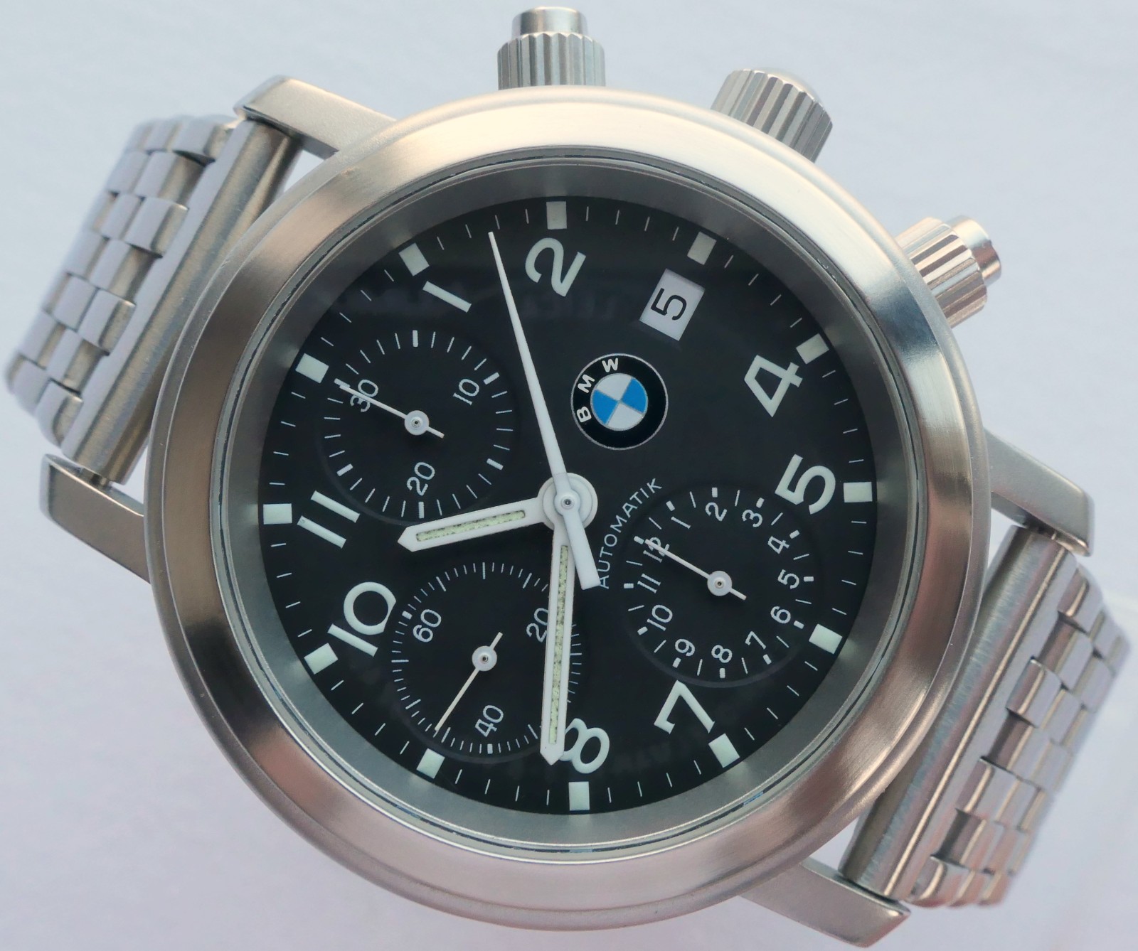 BMW Classic Driver Sport Car Accessory Automatic Valjoux 7750 Chronograph Watch