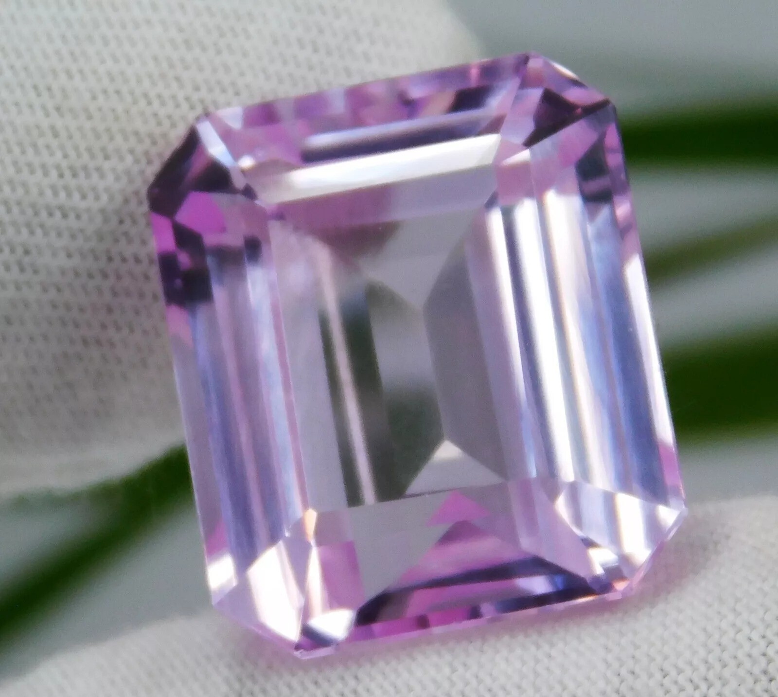 Brazilian Pink Kunzite Emerald Cut Natural 58-60 Ct EGL Certified Loose Gemstone