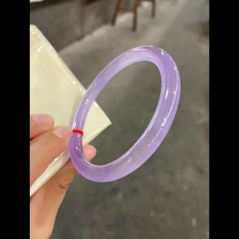 Real Natural Grade AAA Ice purple Myanmar Jade jadeite bracelets 53-64mm