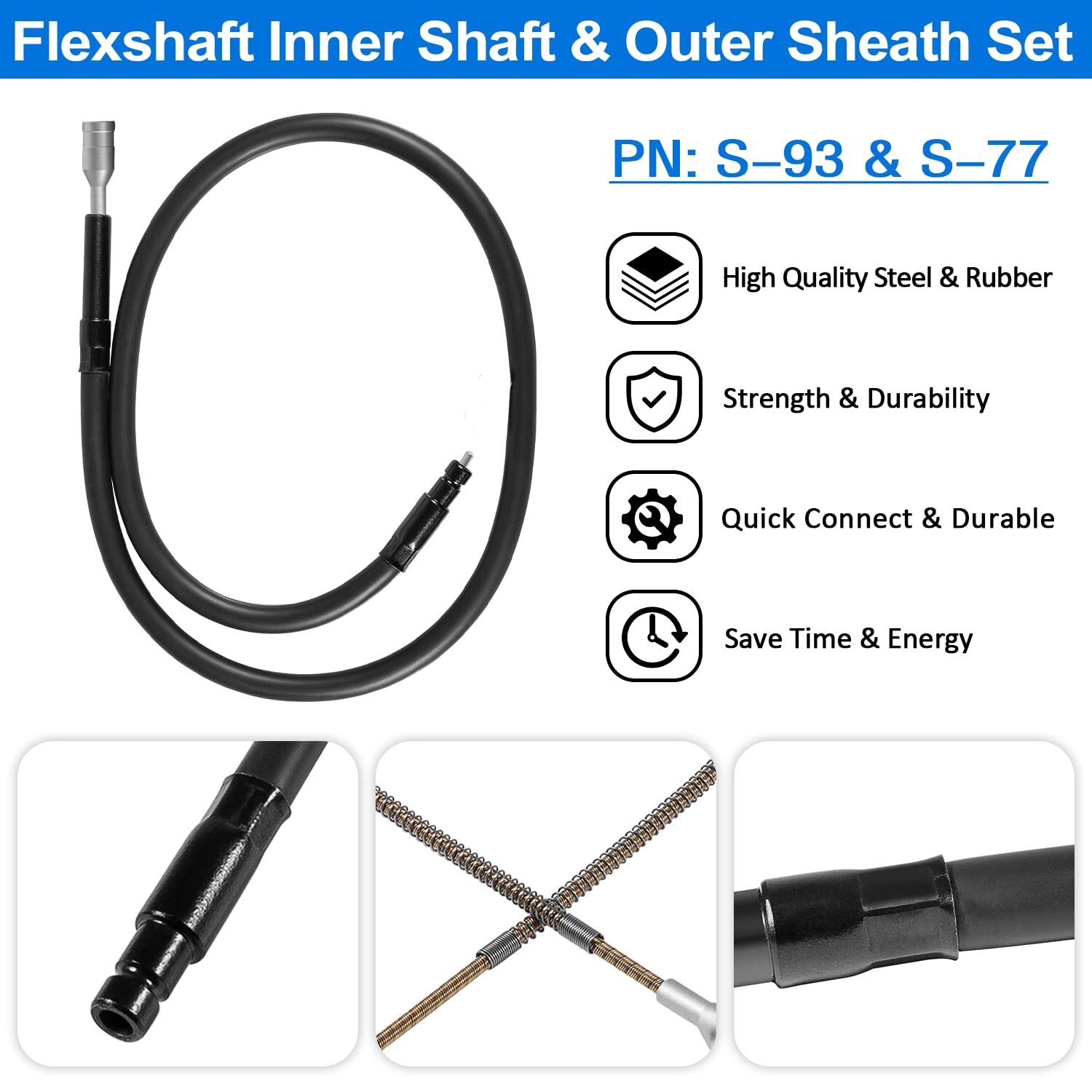 For Foredom Flexshaft Inner Shaft + Outer Sheath Set for CC LR S SR TX Series