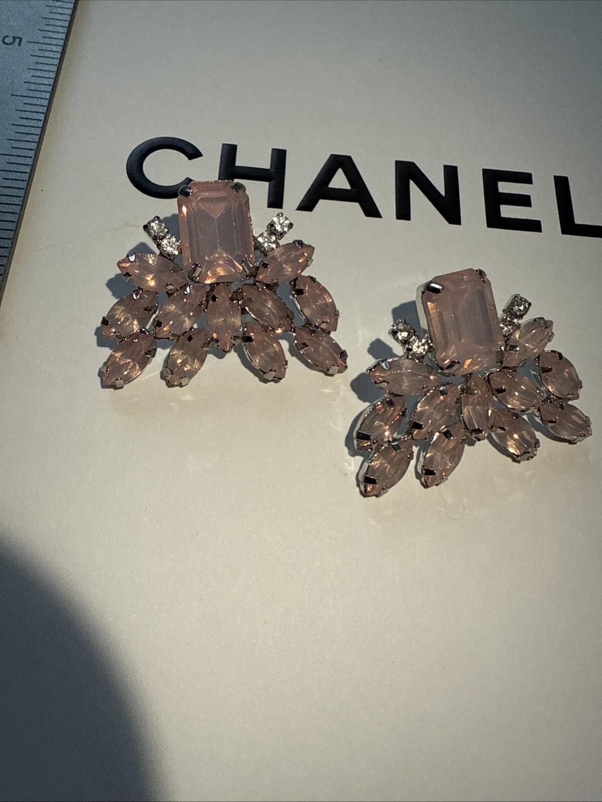 Pink CZ simulated opal Large S925 post Stud Earrings