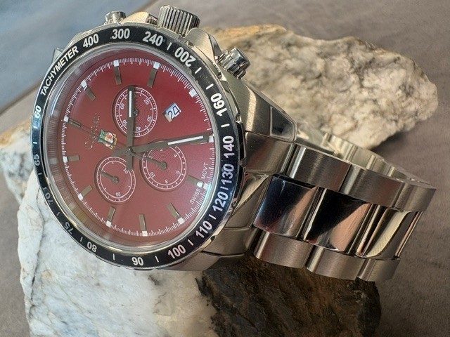 Clogau Welsh Stainless Steel Brenig Wrexham AFC Watch 20cm Football Wales