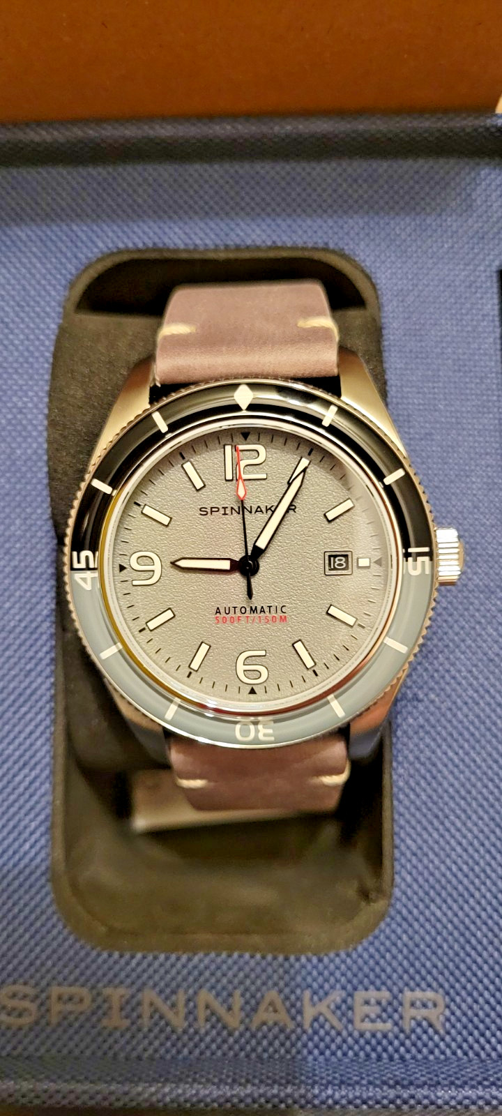 Spinnaker Fleuss , Ash Grey 43mm Japanese Automatic Wristwatch SP-5055-0H