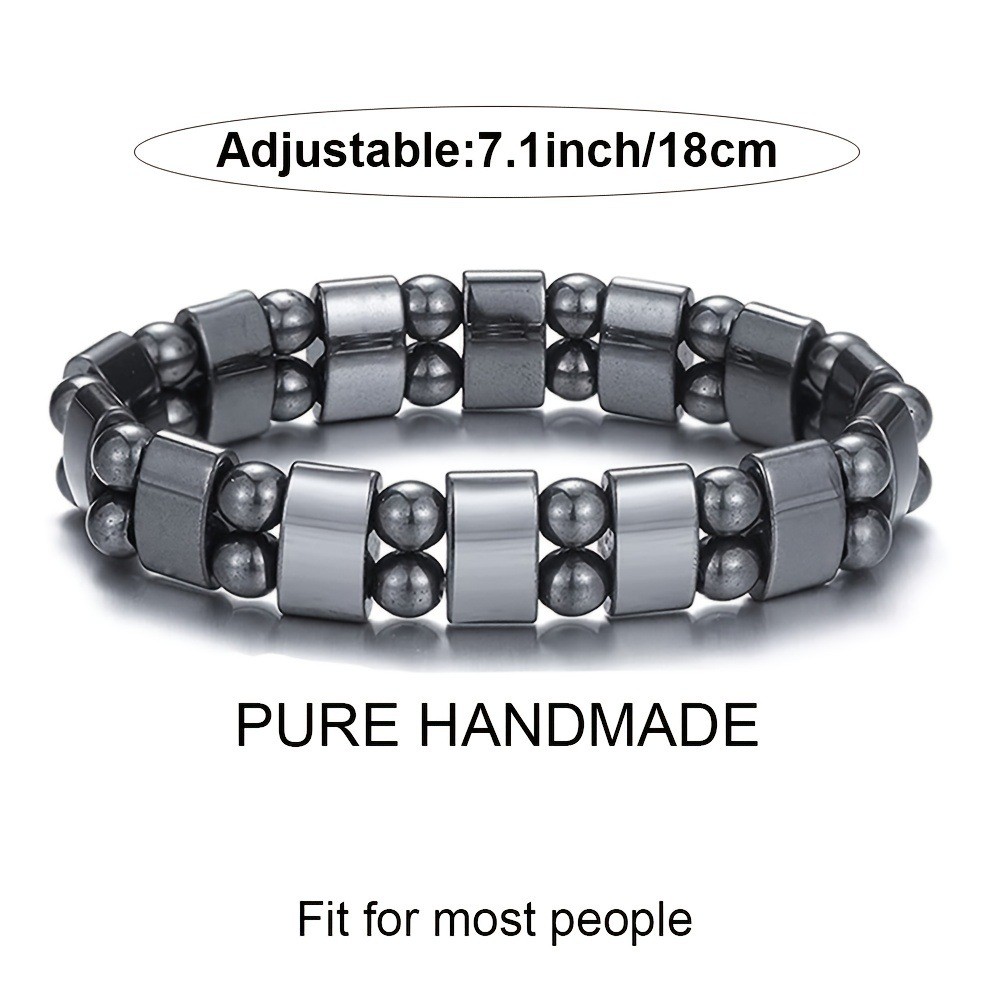 Hematite Bracelet Men Natural Stones Handmade Bracelets Women Powerfull Bracelet