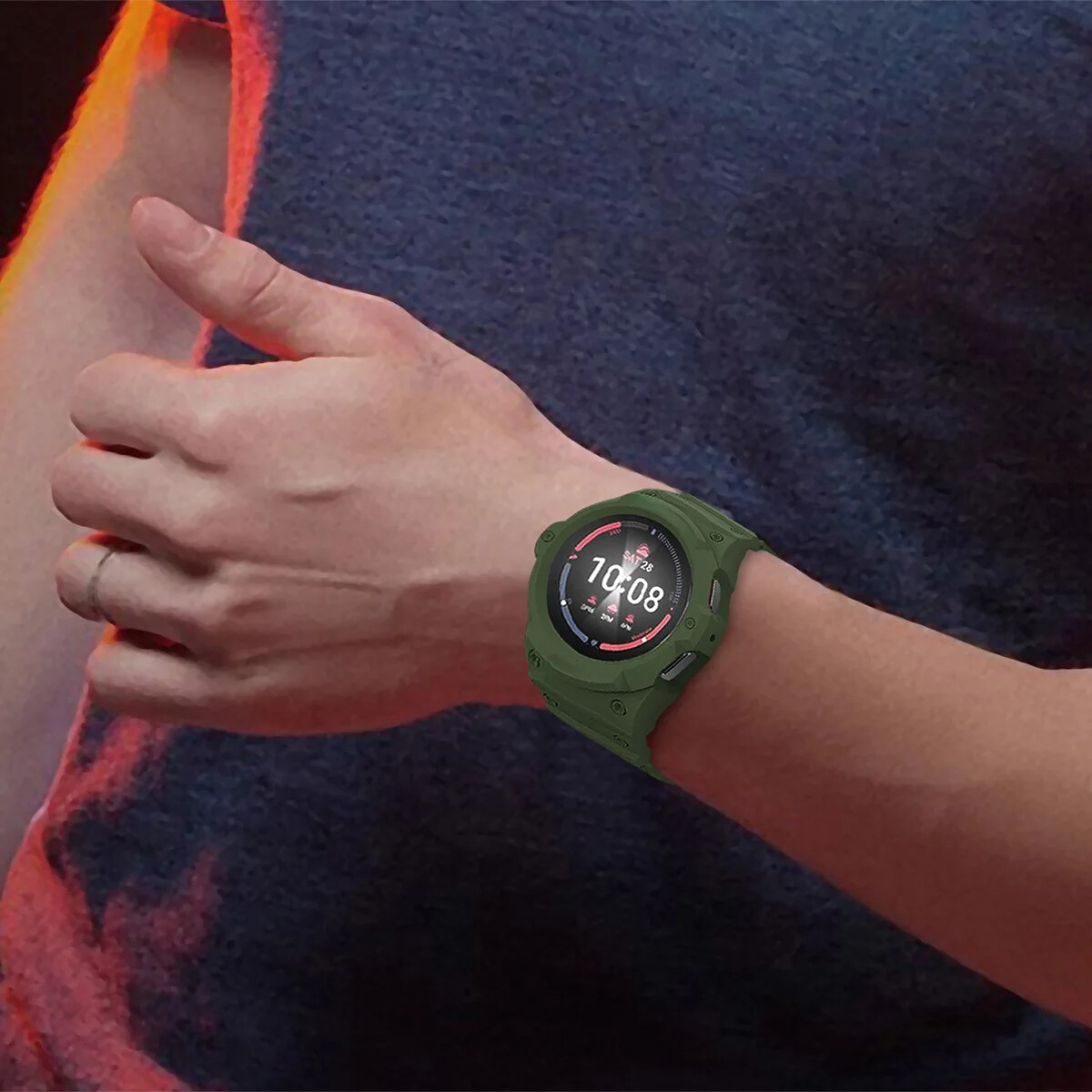 Silicone Strap+PC Case for Samsung Galaxy Watch 7/6/5/4/FE 40MM 44MM New Mod Kit