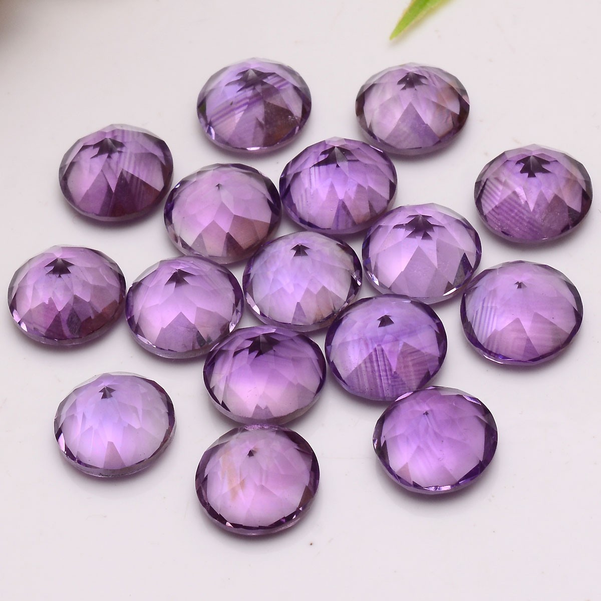 VVS 16 Pcs Natural Amethyst 10MM Top Grade Round Cut Sparkling Loose Gemstones
