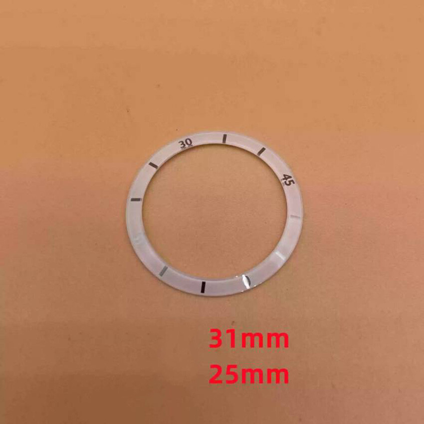 J12 Ceramic Bezel White Watch Bezel Ring Insert 36mm/31mm/31.8mm For Men & Women