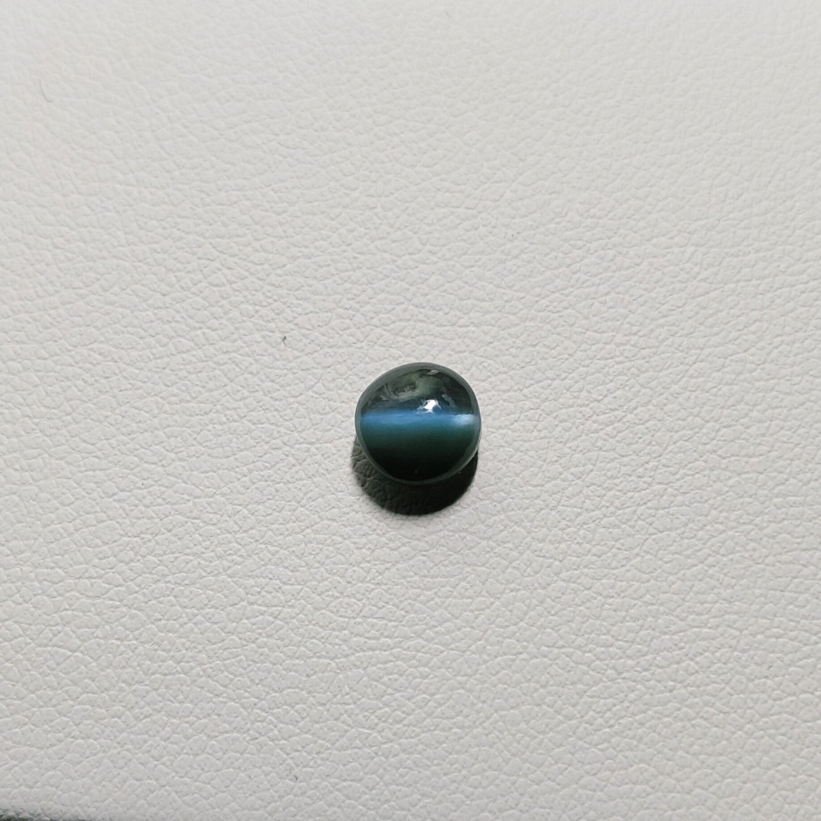 1.72 Ct Natural Alexandrite Cats Eye Loose Gemstone 6.4×6.5×4 mm Cab Round Green